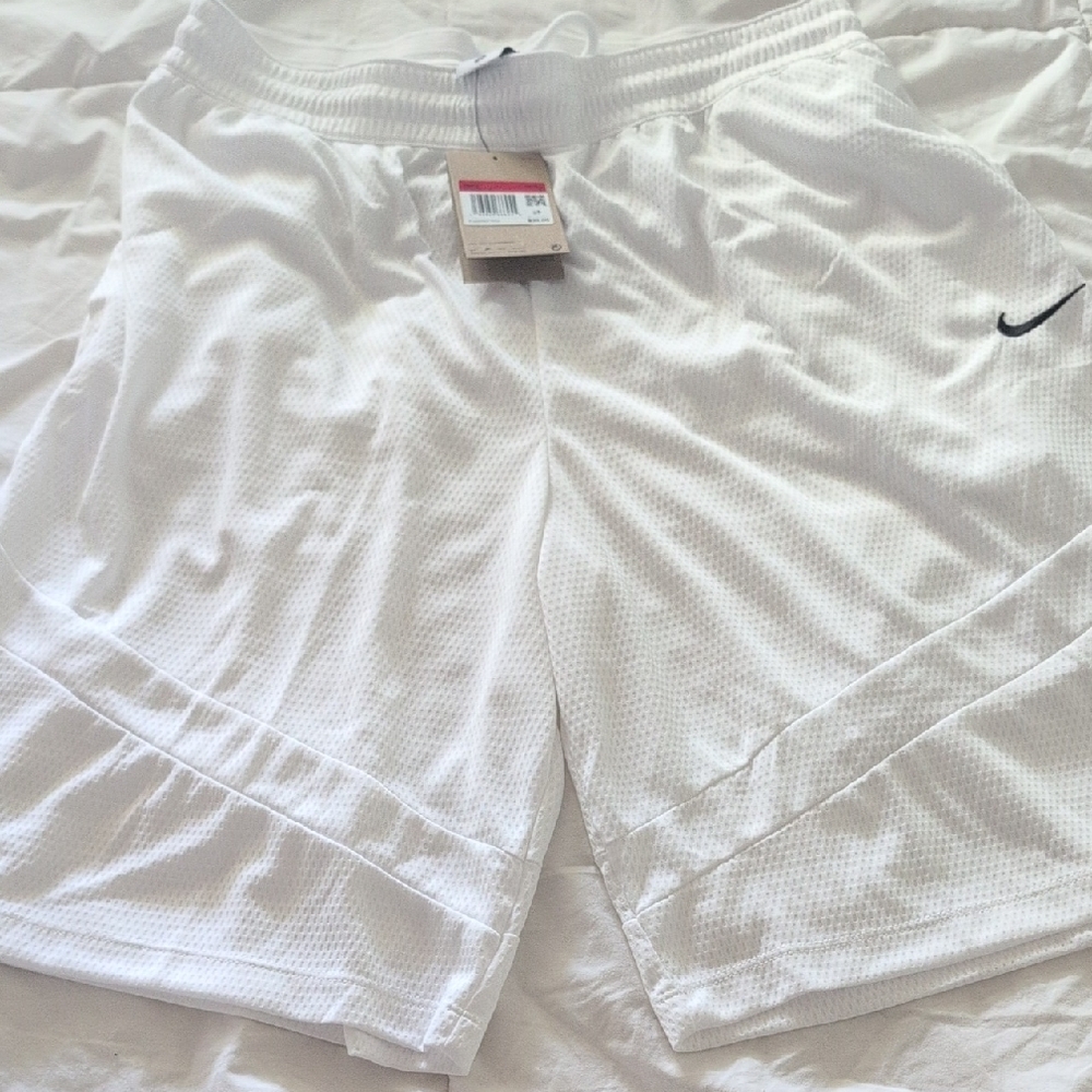 Nike men's Athletic White Shorts